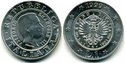 1 Lira Italie Argent 