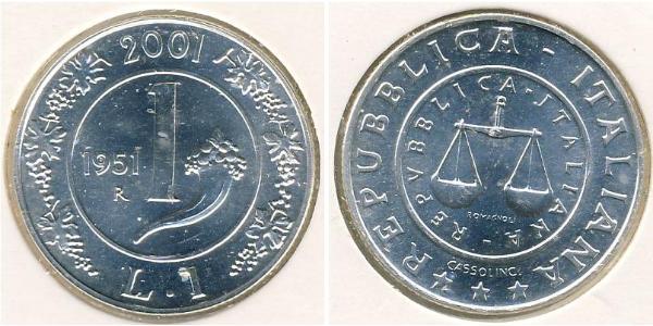 1 Lira Italie Argent 