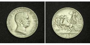 1 Lira Kingdom of Italy (1861-1946) Argent Vittorio Emanuele III (1869 - 1947)