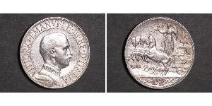 1 Lira Kingdom of Italy (1861-1946) Argent Vittorio Emanuele III (1869 - 1947)