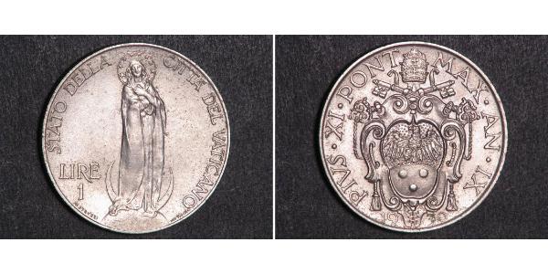 1 Lira Vatican (1926-) Argent 