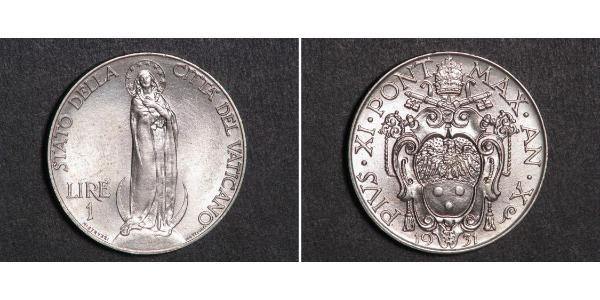 1 Lira Vatican (1926-) Argent 
