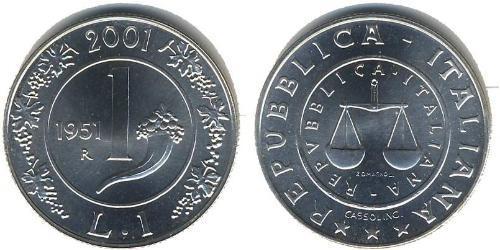 1 Lira Italia Argento 