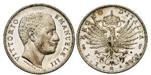 1 Lira Kingdom of Italy (1861-1946) Argento Vittorio Emanuele III (1869 - 1947)