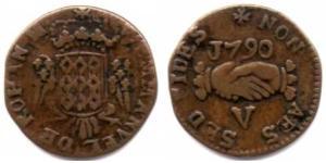 1 Lira Orden de Malta (1080 - ) Cobre 