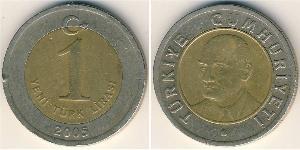 1 Lira Türkei (1923 - ) Messing/Nickel 