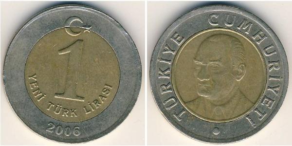 1 Lira Türkei (1923 - ) Messing/Nickel 