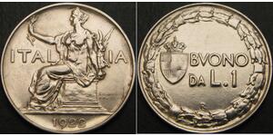 1 Lira Kingdom of Italy (1861-1946) Níquel 