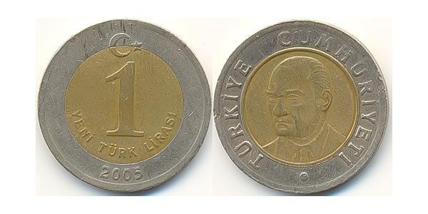 1 Lira Turchia (1923 - ) Ottone/Nichel 