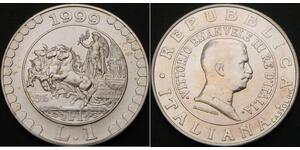 1 Lira Italia Plata 