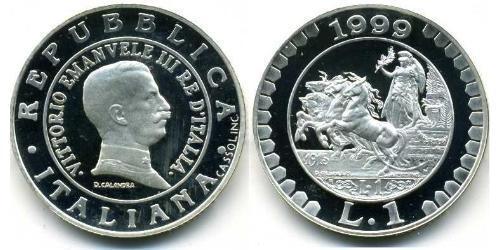 1 Lira Italia Plata 