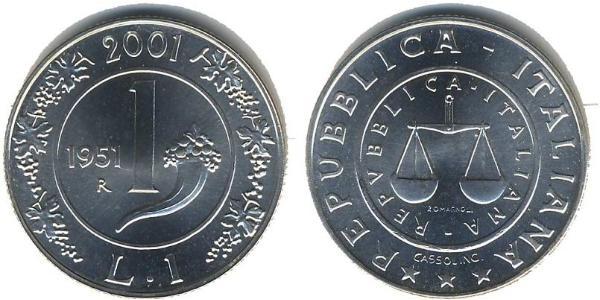 1 Lira Italien Silber 