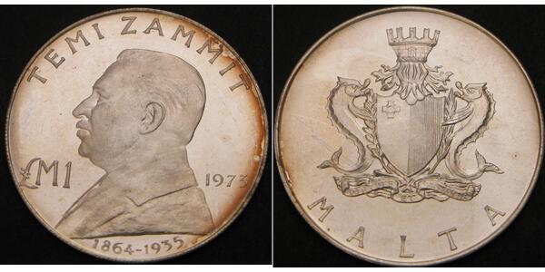 1 Lira Malta Silber 