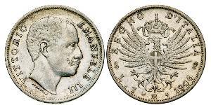 1 Lira Kingdom of Italy (1861-1946) Silver Vittorio Emanuele III (1869 - 1947)
