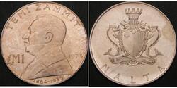 1 Lira Malta Silver 