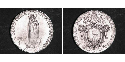 1 Lira Vatican (1926-) Stainless steel Pope Pius XII  (1876 - 1958)