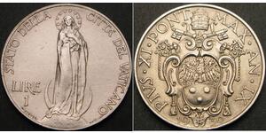 1 Lira 梵蒂冈 Stainless steel Pope Pius XII  (1876 - 1958)