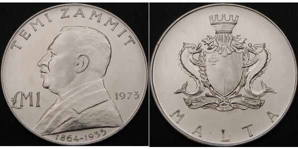 1 Lira Malta 銀 