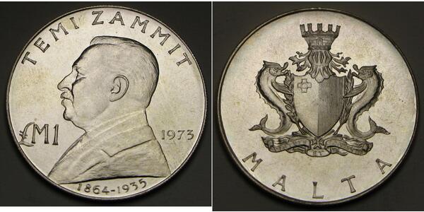 1 Lira Malta 銀 