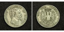 1 Lira 意大利 銀 Umberto I (1844-1900)