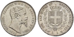 1 Lira 意大利王國 (1861-1946) 銀 维托里奥·埃马努埃莱二世