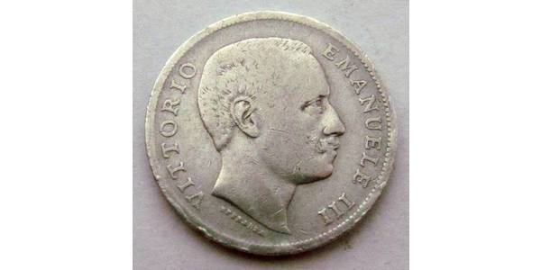 1 Lira 意大利王國 (1861-1946) 銀 Vittorio Emanuele III (1869 - 1947)