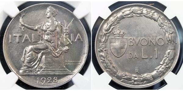 1 Lira 意大利王國 (1861-1946) 镍 