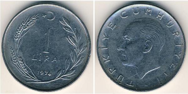 1 Lira 土耳其 銅/镍 