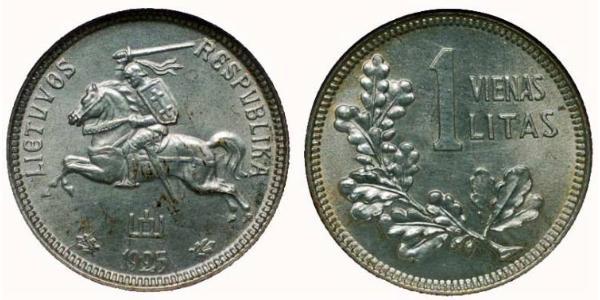 1 Litas Lituania (1991 - ) Argento 