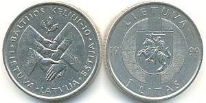 1 Litas Lithuania (1991 - ) Copper/Nickel 