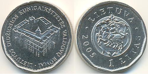 1 Litas Lithuania (1991 - ) Copper/Nickel 