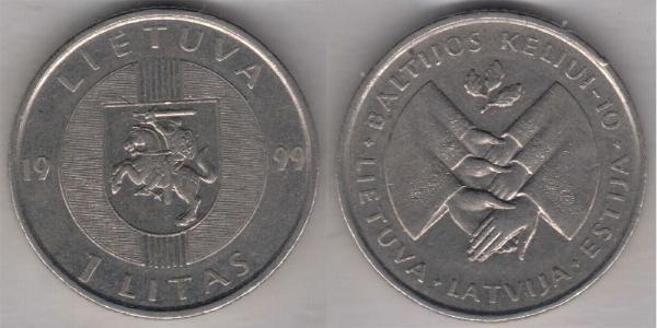 1 Litas Lithuania (1991 - ) Copper/Nickel 