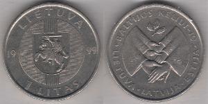 1 Litas Lituanie (1991 - ) Cuivre/Nickel 