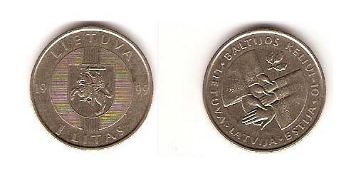 1 Litas Lituanie (1991 - ) Cuivre/Nickel 