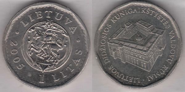 1 Litas Lituanie (1991 - ) Cuivre/Nickel 