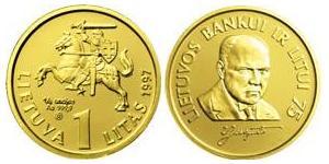 1 Litas Lithuania (1991 - ) Gold 