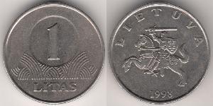 1 Litas Litauen (1991 - ) Kupfer/Nickel 