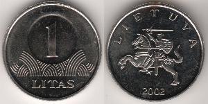 1 Litas Litauen (1991 - ) Kupfer/Nickel 