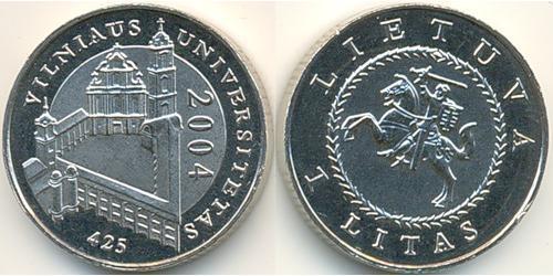 1 Litas Litauen (1991 - ) Kupfer/Nickel 