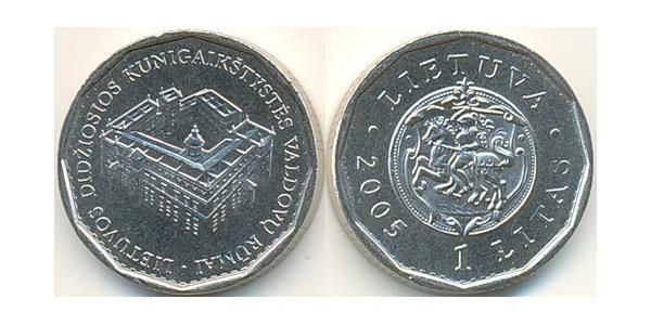 1 Litas Litauen (1991 - ) Kupfer/Nickel 