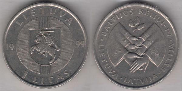 1 Litas Litauen (1991 - ) Kupfer/Nickel 