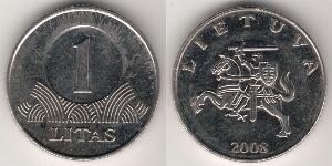 1 Litas Lituania (1991 - ) Níquel/Cobre 