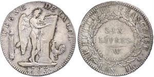 1 Livre Première République française  (1792-1804) Argent 