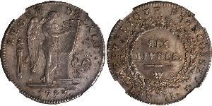 1 Livre Primera República Francesa  (1792-1804) Plata 