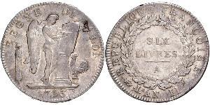 1 Livre Primera República Francesa  (1792-1804) Plata 