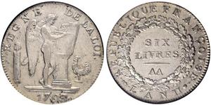 1 Livre Primera República Francesa  (1792-1804) Plata 