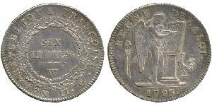 1 Livre Primera República Francesa  (1792-1804) Plata 