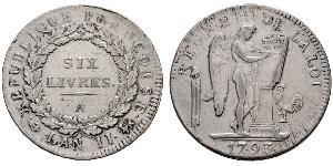 1 Livre Primera República Francesa  (1792-1804) Plata 