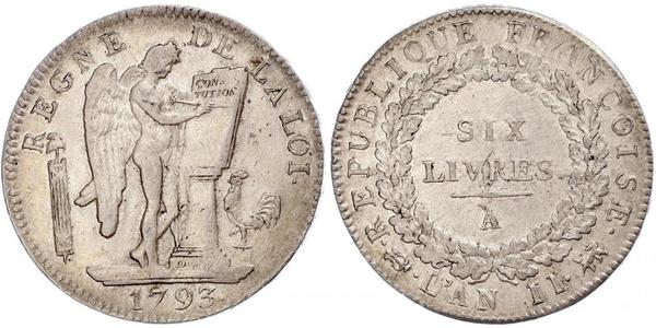 1 Livre Primera República Francesa  (1792-1804) Plata 