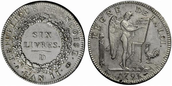 1 Livre 法兰西第一共和国 (1792 - 1804) 銀 